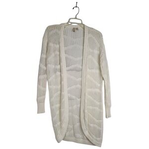 Forever 21 Exclusive Open Knit‎ Duster Cardigan Chevron Pattern Small